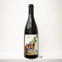 Bouteille du vin rouge bio Le Vent se lève 2019 du domaine Les Déplaude de Tartaras Rhône Loire syrah distribué par l'envin agent sur paris ile de france loiret export