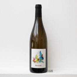 bouteille de vin blanc de chenin et chardonnay Bestiaire 2019 du domaine Perrrault-Jadaud dans la Loire et distribué par l'agence de vins bio et nature l'envin sur paris ile de france loiret export