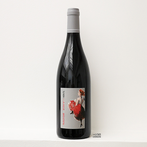 bouteille de vin rouge de côt cotillon rouge 2019 de la vigneronne Anne-Cécile Jadaud du domaine Perrrault-Jadaud dans la Loire et distribué par l'agence de vins bio et nature l'envin sur paris ile de france loiret export