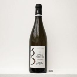 bouteille de vin blanc Chablis Premier cru vaucoupin 2020 du domaine Gueguen en Bourgogne et distribué par l'agence de vins bio et nature l'envin sur paris ile de france loiret export import